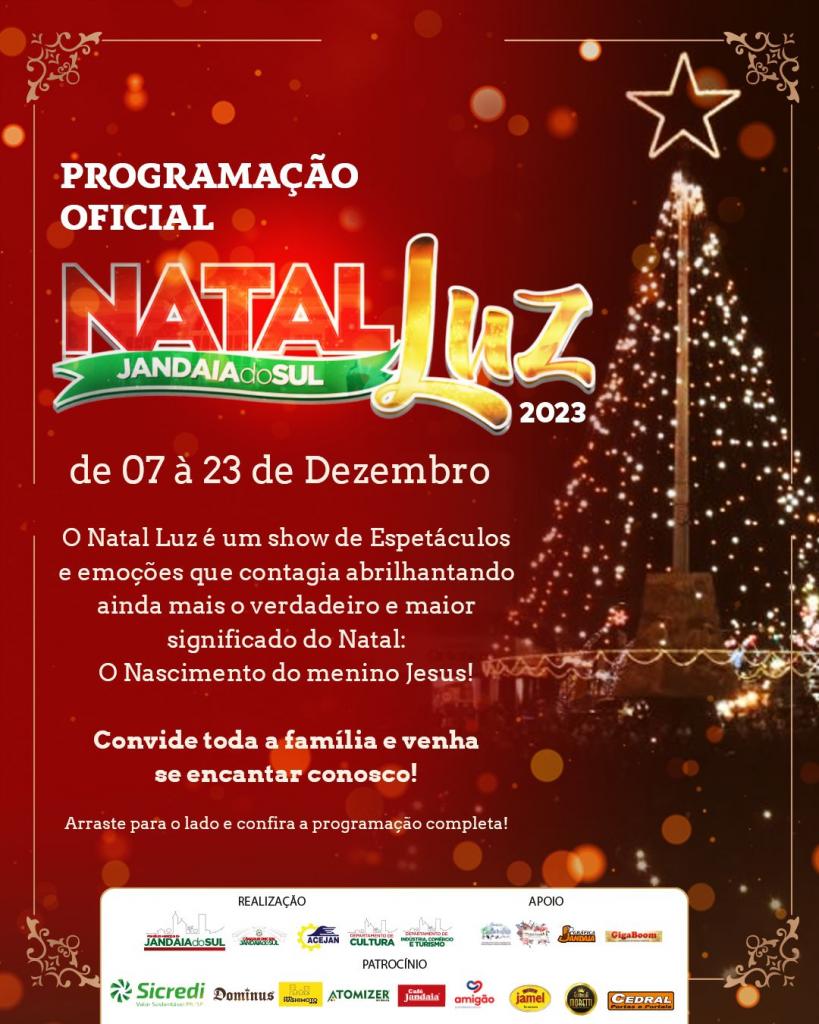 NATAL 2023 - PROGRAMAÇÃO - Prefeitura do Município de Jahu